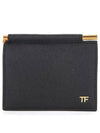 Gold Logo Money Clip Card Wallet Black - TOM FORD - BALAAN 4