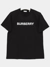 Logo Print Crew Neck Cotton Short Sleeve T-Shirt Black - BURBERRY - BALAAN 3