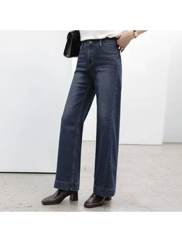 Derenf Hidden Banding Brushed Wide Denim Pants - MONO AT.D - BALAAN 2