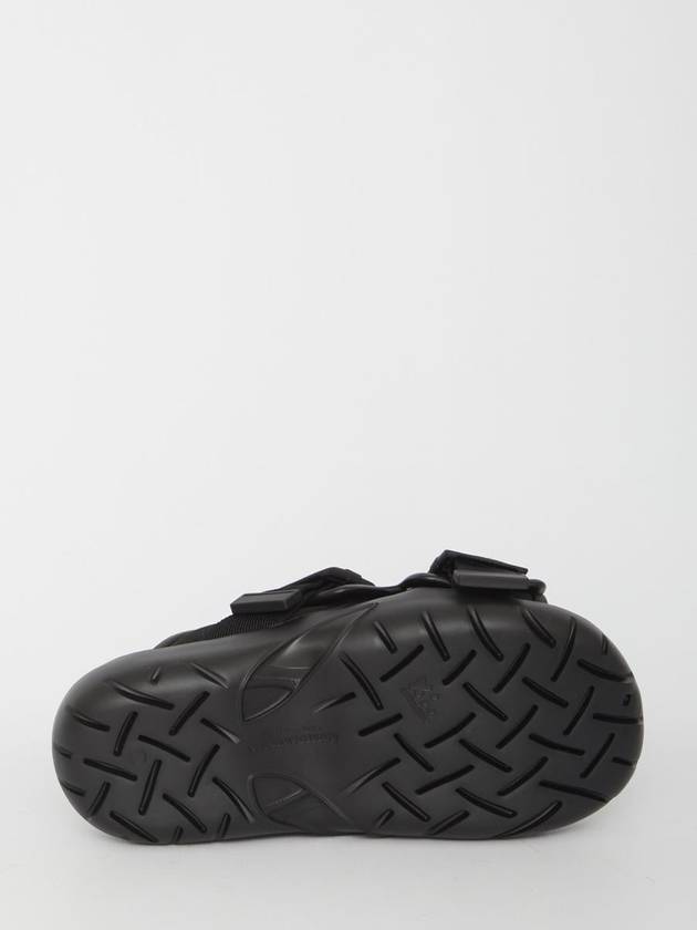 Snap Buckle Fastening Platform Slippers Black - BOTTEGA VENETA - BALAAN 5