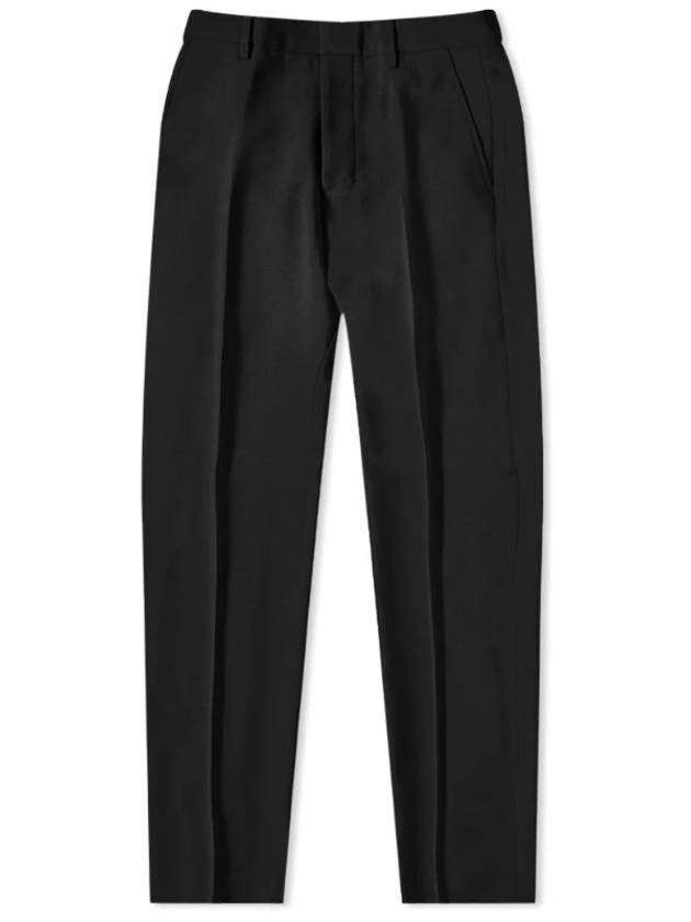 Cigarette Fit Wool Straight Pants Black - AMI - BALAAN 1