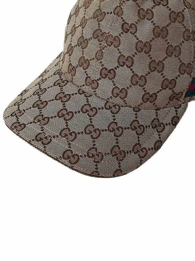 Original GG Web Supreme Canvas Baseball Ball Cap Beige Ebony - GUCCI - BALAAN 8