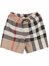 ExaGGerated Check Drawcord Swim Shorts Archive Beige - BURBERRY - BALAAN 4