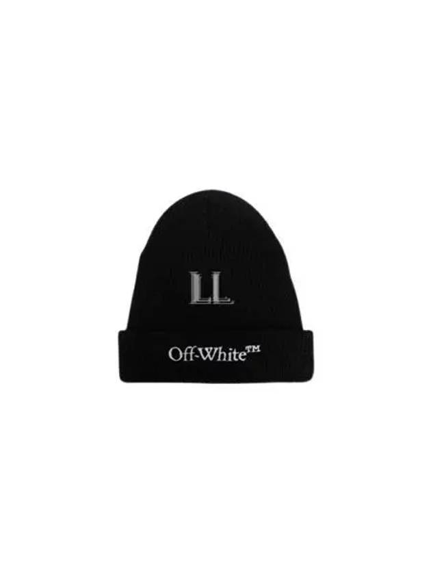 Bookish Knit Beanie Black - OFF WHITE - BALAAN 2