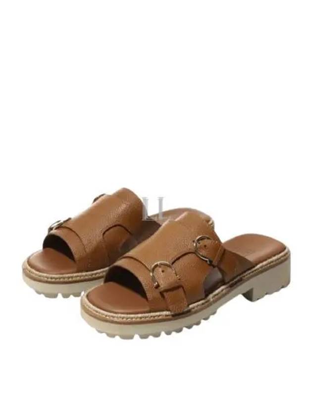 Gancini Buckle Sandals Brown - SALVATORE FERRAGAMO - BALAAN 2