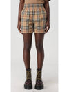 Banding Check Cotton Shorts Beige - BURBERRY - BALAAN 3