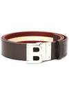 Men's B Buckle Reversible Belt Red White - BALLY - BALAAN 3