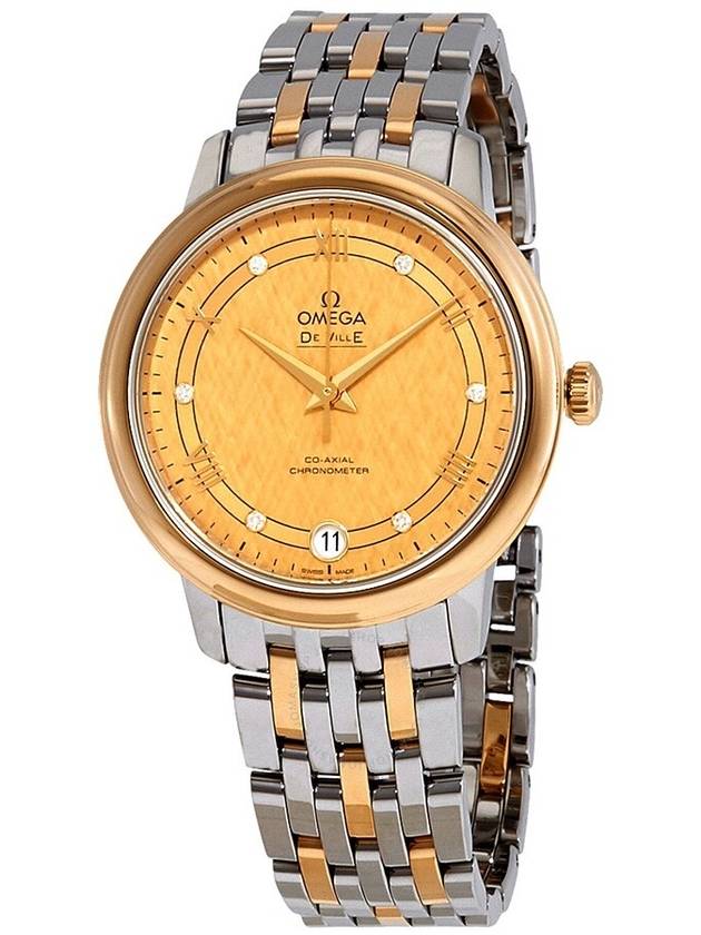 Omega De Ville Yellow Gold Diamond Dial Steel and 18kt Yellow Gold Ladies Watch 424.20.33.20.58.003 - OMEGA - BALAAN 1