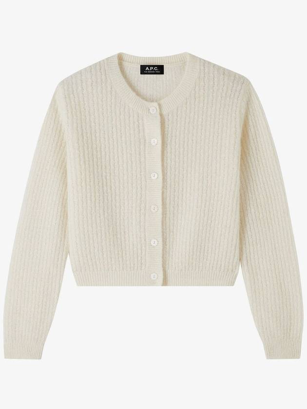 Milo Straight Wool Cardigan Neutral - A.P.C. - BALAAN 2