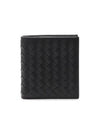 Men's Intrecciato Half Wallet Black - BOTTEGA VENETA - BALAAN 2