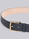 4 Bar Classic Grain Leather Belt Navy - THOM BROWNE - BALAAN 4