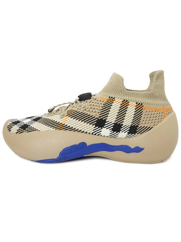 Neptune Check Knit Low Top Sneakers Sand - BURBERRY - BALAAN 4