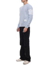 Engineer 4 Bar Loopback Sweatshirt Blue - THOM BROWNE - BALAAN 5