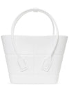 Arco Mini Rubber Tote Bag White - BOTTEGA VENETA - BALAAN 3