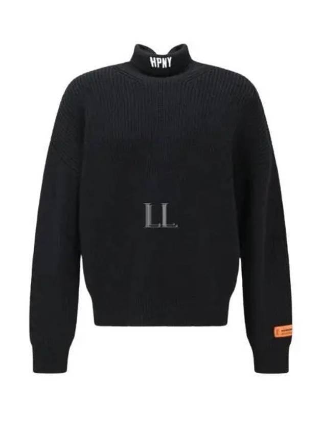 HPNY Embroidered Logo Turtleneck Black - HERON PRESTON - BALAAN 2