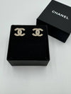 Women's CC Logo Pearl Crystal Stud Earrings Gold - CHANEL - BALAAN 3