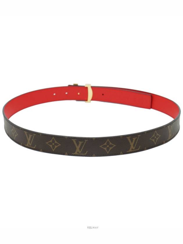 Women s brand new item 98 points out of 100 LV Reversible Monogram Red Leather 30mm Belt - LOUIS VUITTON - BALAAN 3