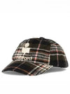 Tyron Check Ball Cap Black - ISABEL MARANT - BALAAN 2