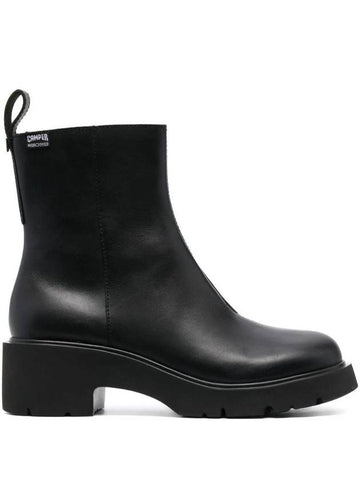 Milah Hydroshield Leather Middle Boots Black - CAMPER - BALAAN 1