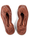 Women's Punterra Leather Ballerina Chestnut - HEREU - BALAAN 2