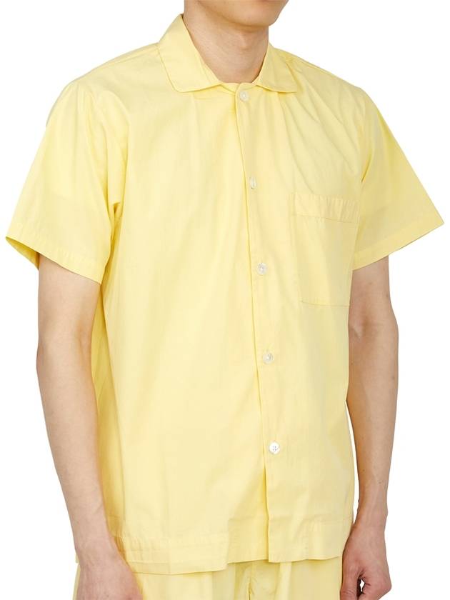 Poplin Pajamas Organic Cotton Short Sleeve Shirt Lemonade - TEKLA - BALAAN 4