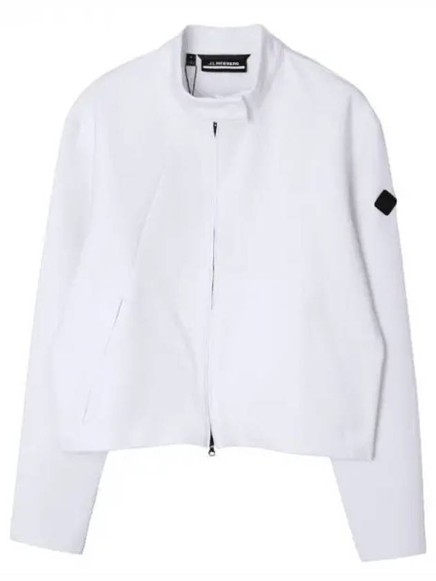 Paraglide Biker Mid Layer Zip-Up Jacket White - J.LINDEBERG - BALAAN 1