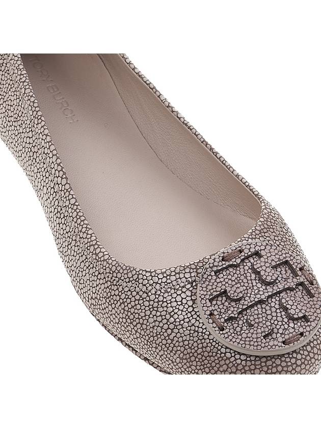 Decorated Leather Mini Flat Beige - TORY BURCH - BALAAN.