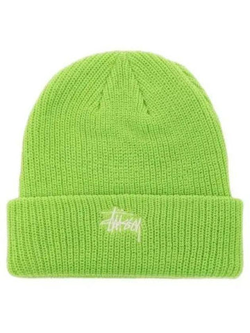 Basic Cuff Beanie Bright Green - STUSSY - BALAAN 1