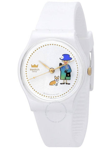 Swatch How Majestic Jubilee Quartz White Dial Unisex Watch GZ711 - SWATCH - BALAAN 1