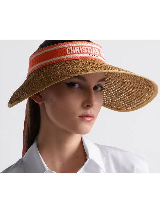 Riviera D Ocean Micha Scarf Visor Orange - DIOR - BALAAN 5