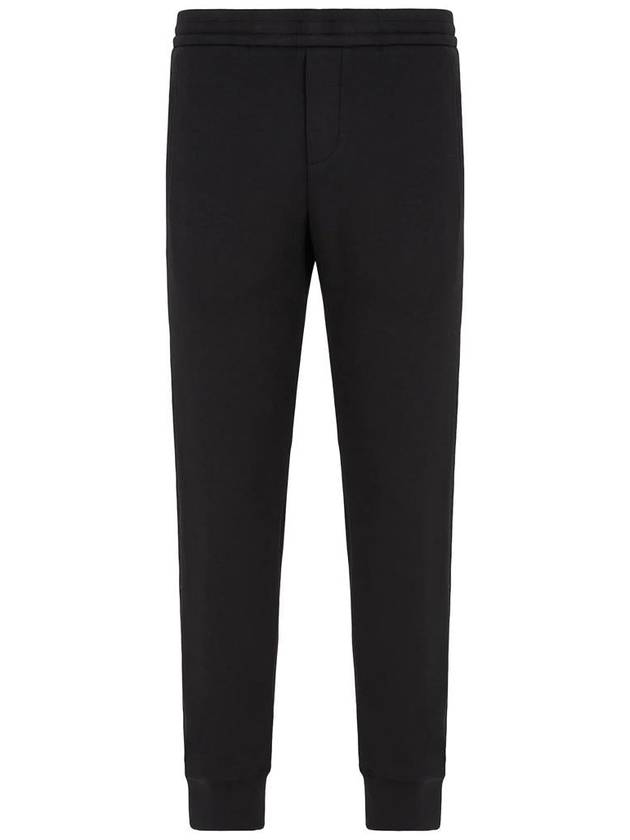 cotton track pants black - EMPORIO ARMANI - BALAAN 2