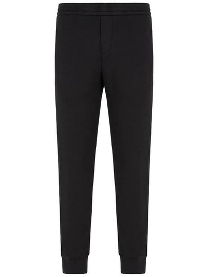 cotton track pants black - EMPORIO ARMANI - BALAAN 2