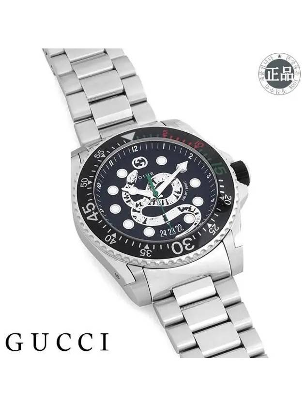 Dive King Snake 45mm Watch Silver YA136218 - GUCCI - BALAAN 3