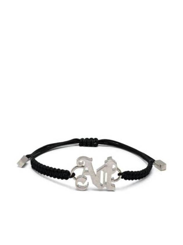 Monogram Bracelet Black Silver - PALM ANGELS - BALAAN 1