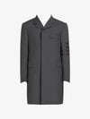 Men's Plain Weave 4 Bar Chesterfield Over Single Coat Dark Grey - THOM BROWNE - BALAAN 2