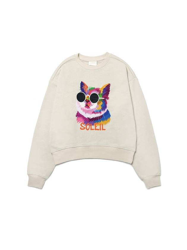 Brushed Options Fancy Light Cat Sweat Shirts GREIGE - LE SOLEIL MATINEE - BALAAN 1