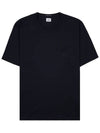 Embroidered Logo Cotton Short Sleeve T-shirt Black B0710996445 - CP COMPANY - BALAAN 10