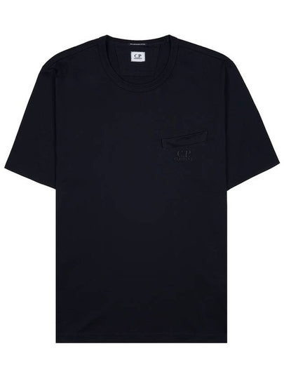 Embroidered Logo Cotton Short Sleeve T-shirt Black B0710996445 - CP COMPANY - BALAAN 2