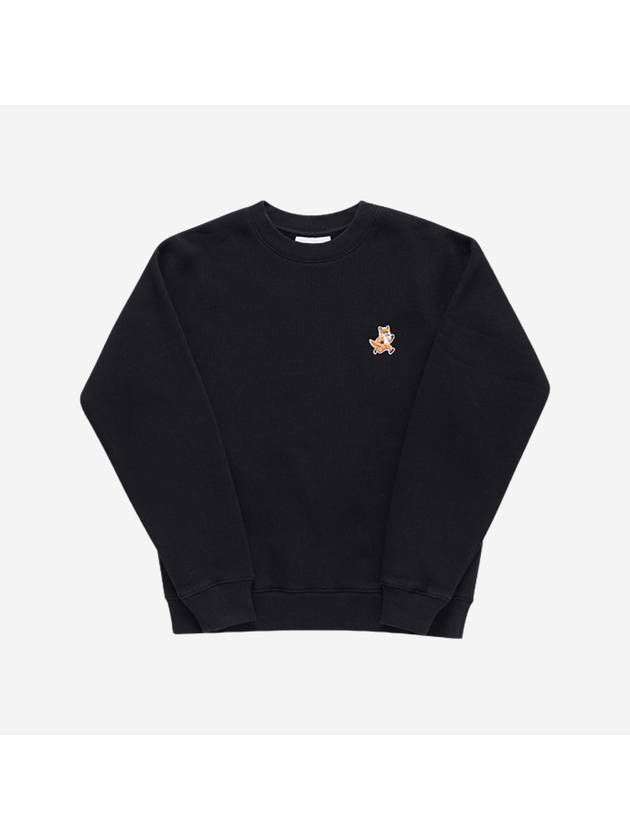 Speedy Fox Patch Comfort Sweatshirt Black - MAISON KITSUNE - BALAAN 2