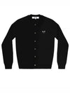 Heart Wappen Wool Cardigan Black - COMME DES GARCONS - BALAAN 2