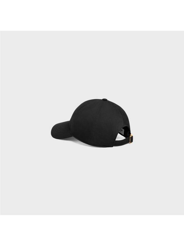 Embroidered Logo Cotton Ball Cap Black - CELINE - BALAAN 10