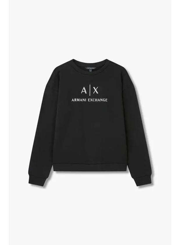 Women s Twinkle Embroidery Logo Sweatshirt Black - ARMANI EXCHANGE - BALAAN 1