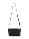 Intrecciato Leather Mini Cross Bag Black - BOTTEGA VENETA - BALAAN 7