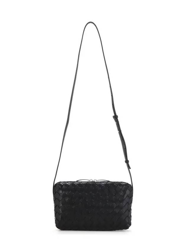 Intrecciato Leather Mini Cross Bag Black - BOTTEGA VENETA - BALAAN 7