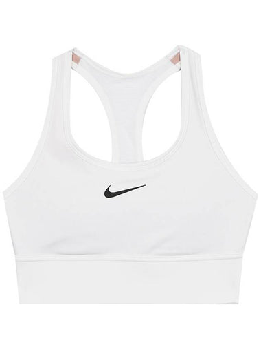 Genuine W Swoosh Medium Support Pad Longline Sports Bra FN2729 100 - NIKE - BALAAN 1