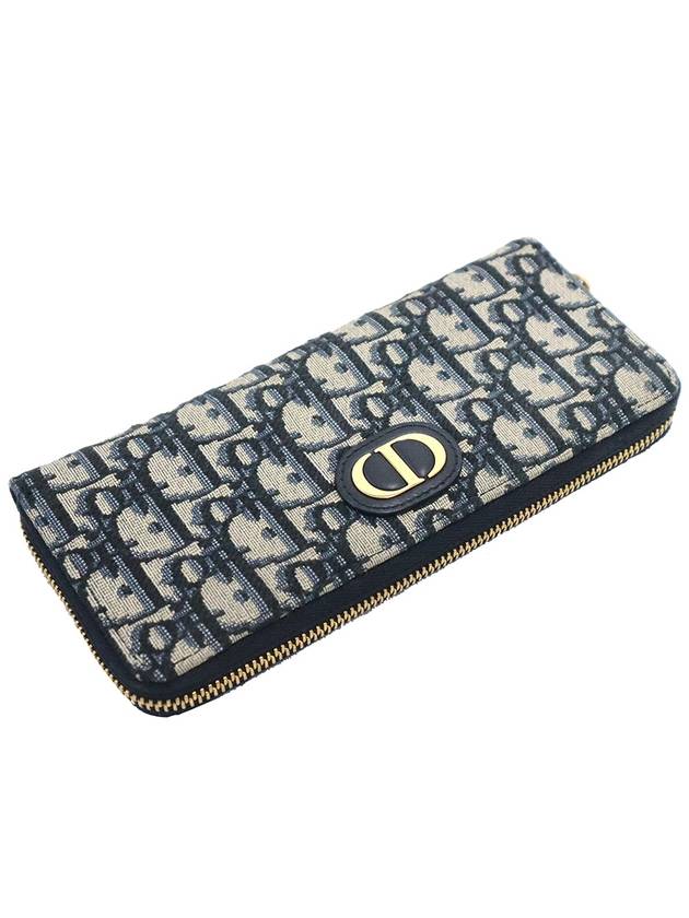 Dior Christian S2094UTZQ M928 Blue Oblique Jacquard 30 Montaigne Long Wallet - DIOR - BALAAN 4