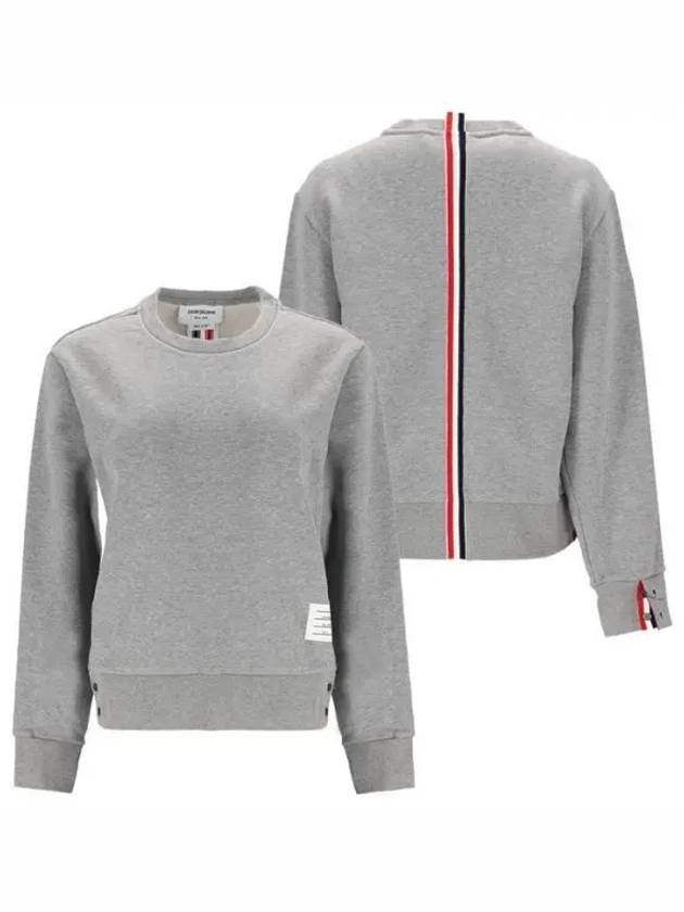 Center Back Stripe Crewneck Sweatshirt Light Grey - THOM BROWNE - BALAAN 2