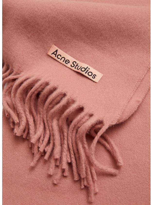 Wool Fringe Scarf Rose Melange - ACNE STUDIOS - BALAAN 8