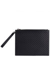 GG Micro Ssima Strap Clutch Bag Black - GUCCI - BALAAN 2