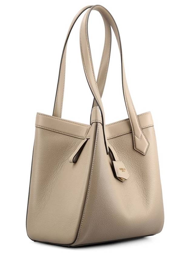 Origami Medium Leather Tote Bag Dove Grey - FENDI - BALAAN 4